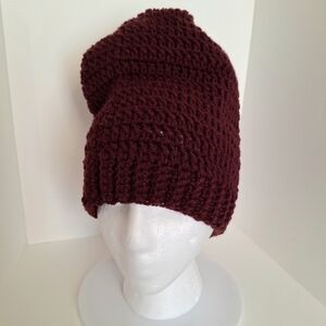 Beanie Slouchy Cap XL Wine Hat